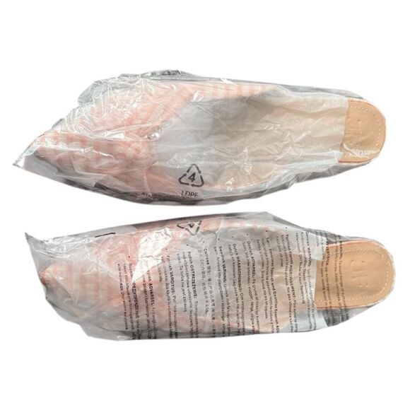 JustFab Freya Woven Peach Kitten Heel Mule Pump Size 10M New, Elegant & Chic - Picture 9 of 10